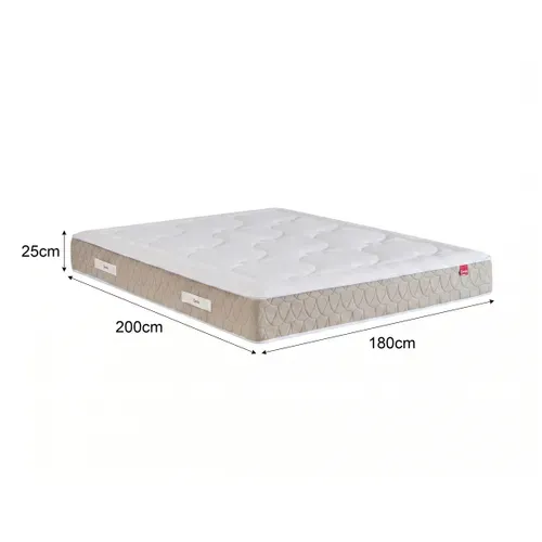 Matelas ressorts 180x200 cm EPEDA CLEMAE 2 avec latex ép.25 cm