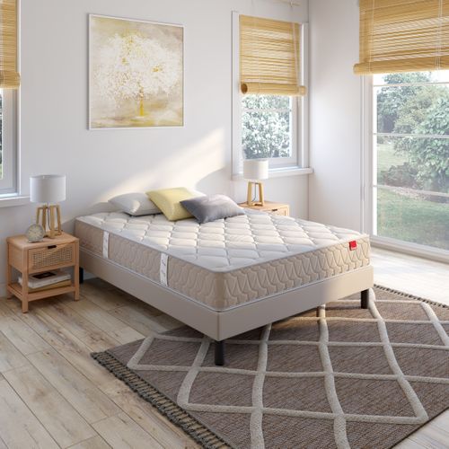 Matelas ressorts 140x190 cm EGERIE 3 à mémoire de forme ép.24 cm