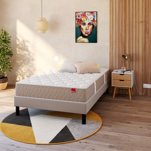 Matelas ressorts 120x200 cm avec mémoire de forme EGERIE 3 ép.24 cm vue d'ambiance 1