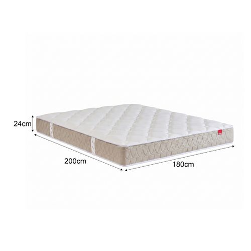 Matelas ressorts 180x200 cm avec mémoire de forme EGERIE 3 ép.24 cm