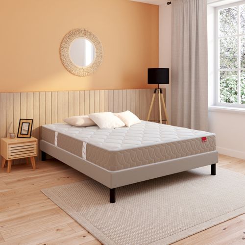 Sommier bronze 160x200 cm EPEDA BOMBA FERME vue d'ambiance 1