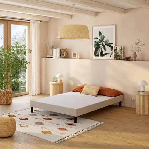 Sommier bronze 140x190 cm EPEDA BOMBA FERME vue d'ambiance 1