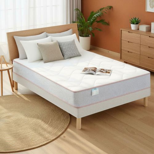Matelas hybride 140x190 cm MERINOS POP ép.22 cm vue d'ambiance 1