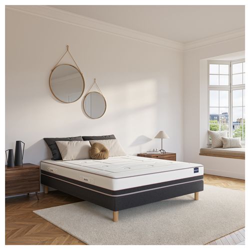 Matelas mousse 160x200 cm avec mémoire de forme PRESTIGIEUX ép.25 cm vue d'ambiance 1