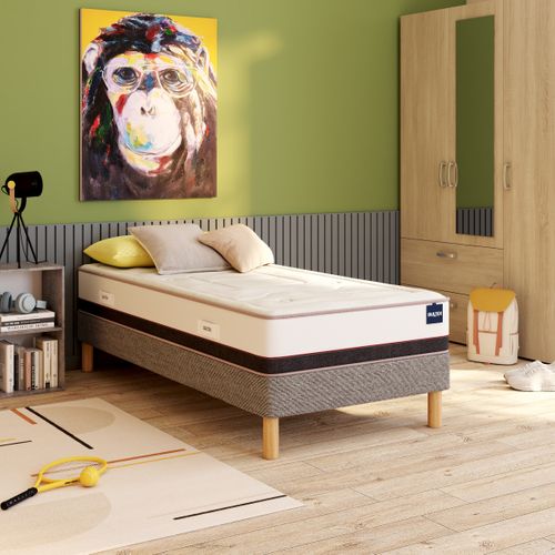 Matelas mousse 90x190 cm avec mémoire de forme PRESTIGIEUX ép.25 cm vue d'ambiance 1