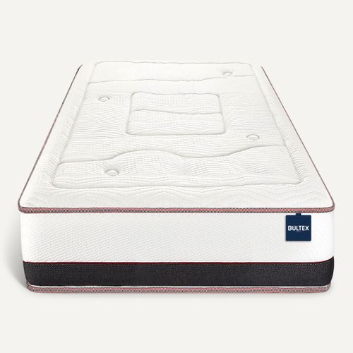 Matelas mousse 90x190 cm avec mémoire de forme PRESTIGIEUX ép.25 cm vue de face