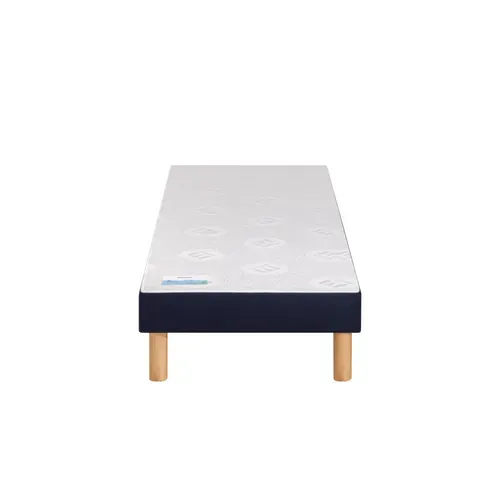 Sommier bleu 80x200 cm MERINOS IMBATTABLE FERME vue de face