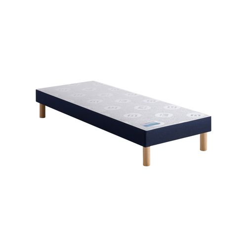 Sommier bleu 80x200 cm MERINOS IMBATTABLE FERME vue 3/4