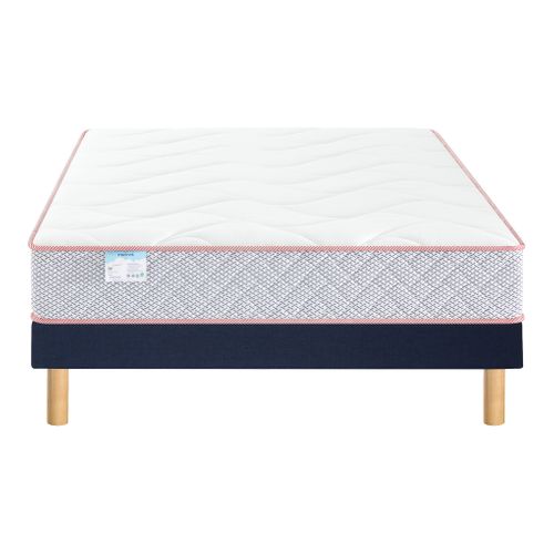 Ensemble matelas + sommier MERINOS POP 140x190 cm vue de face