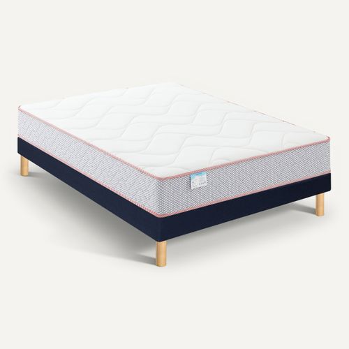 Ensemble matelas + sommier MERINOS POP 160x200 cm vue 3/4