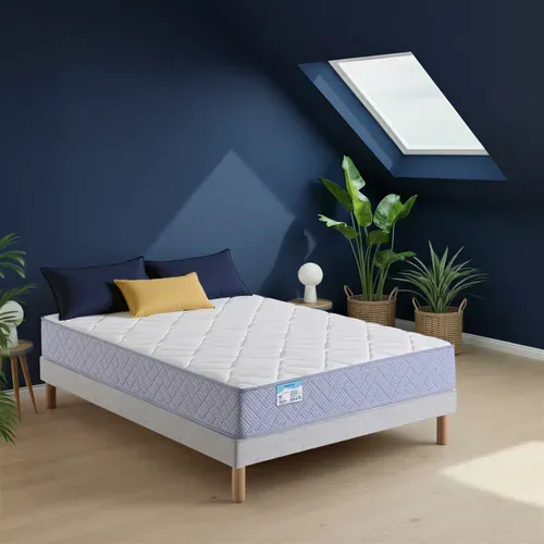 Matelas hybride 140x190 cm avec mémoire de forme COZY ép.24 cm vue d'ambiance 1