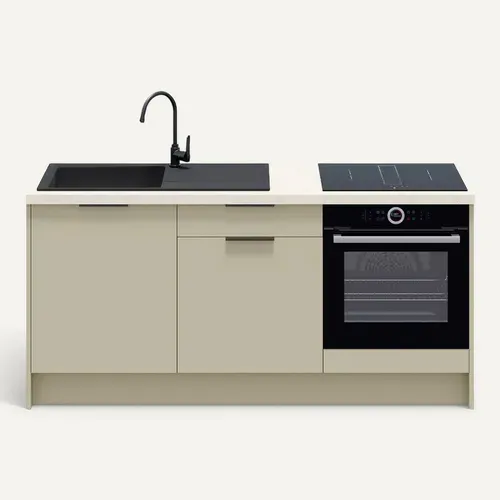 Meubles Bas De Cuisine - L. 185 Cm - Vert Sauge - Luzia