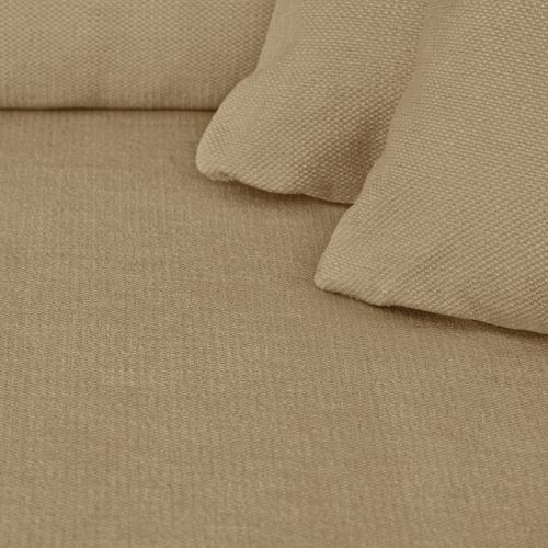 Canapé D'angle à Droite Convertible 3 Places En Tissu Chenille Miel - Asti