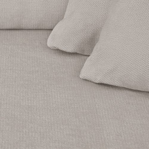 Canapé D'angle à Droite Convertible 3 Places En Tissu Chenille Taupe - Asti