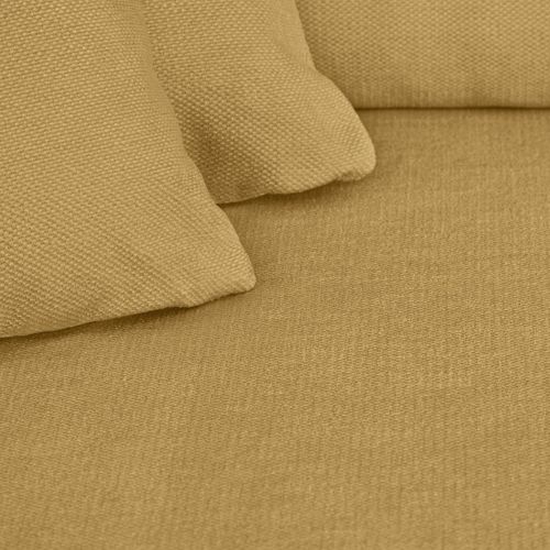 Canapé D'angle à Gauche Convertible 3 Places En Tissu Chenille Jaune Moutarde - Asti