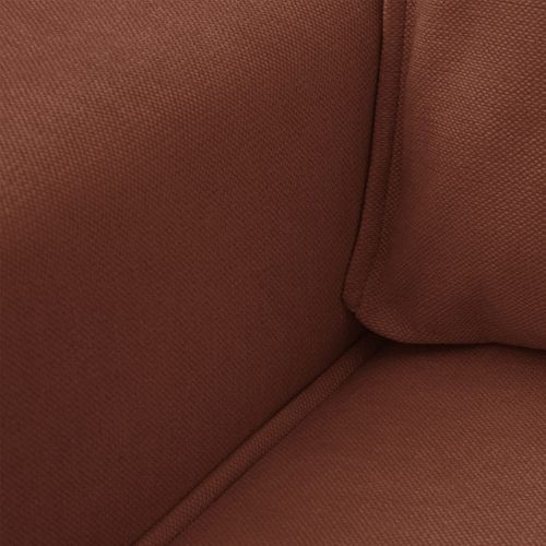 Canapé D'angle Ouvert à Droite Convertible 3 Places En Tissu Chenille Rouille - Emma