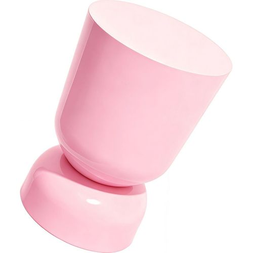 Bout De Canapé En Résine Rose Pâle Brillant D.32 Cm - Tilda