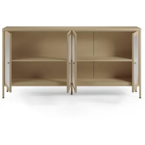 Buffet 4 Portes En Métal Beige 160 Cm - Ysia