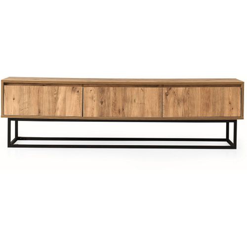 Meuble TV 3 Tiroirs Effet Bois 180 Cm - Breno