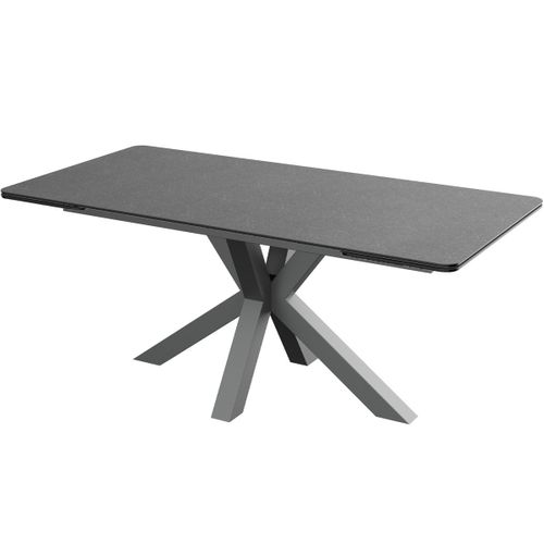 Table À Manger Extensible 8/10 Couverts En Céramique Gris Anthracite 180/260x100 Cm - Stromboli