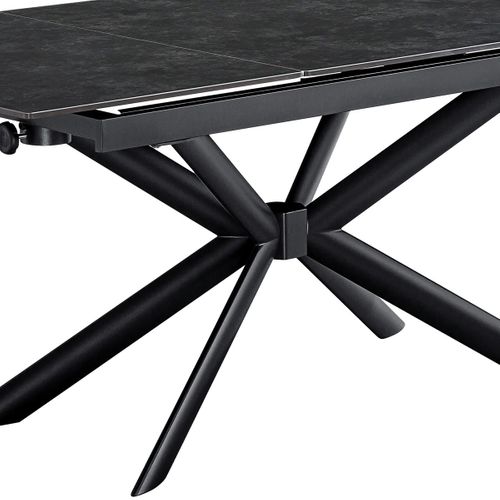 Table À Manger Extensible 6/10 Couverts En Céramique Gris Anthracite 160/290x90 Cm - Vik