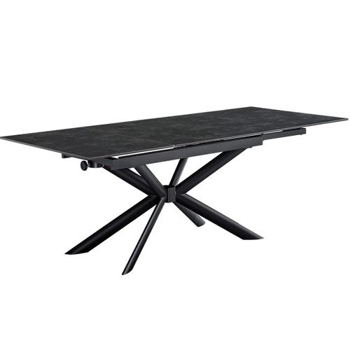 Table À Manger Extensible 6/10 Couverts En Céramique Gris Anthracite 160/290x90 Cm - Vik