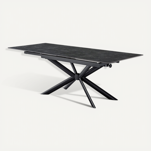Table À Manger Extensible 6/10 Couverts En Céramique Gris Anthracite 160/290x90 Cm - Vik