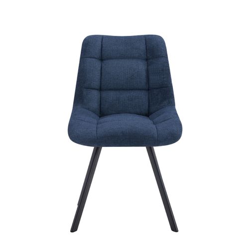 Chaise De Salle à Manger En Tissu Bleu Zelie (lot De 2)