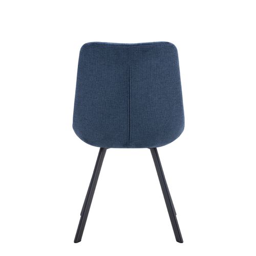 Chaise De Salle à Manger En Tissu Bleu Zelie (lot De 2)