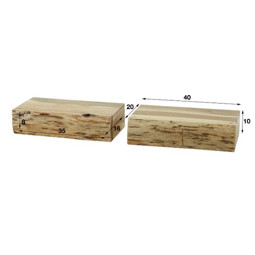 Table De Chevet En Bois Massif Albero L 1 Tiroir  (lot De 2)