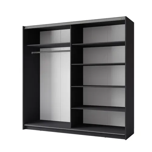 Armoire Dressing Grise Avec Portes Coulissantes 150cm Kas