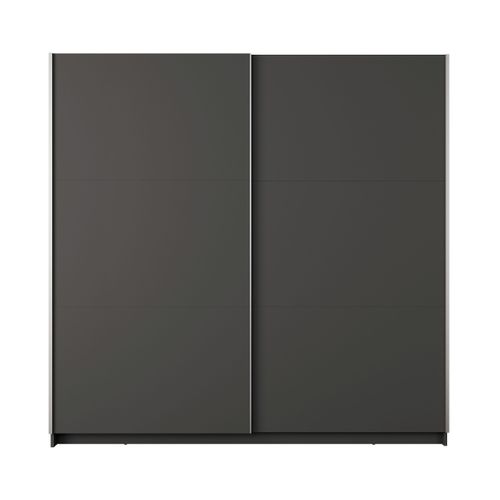 Armoire Dressing Grise 200cm Avec Portes Coulissantes Kas