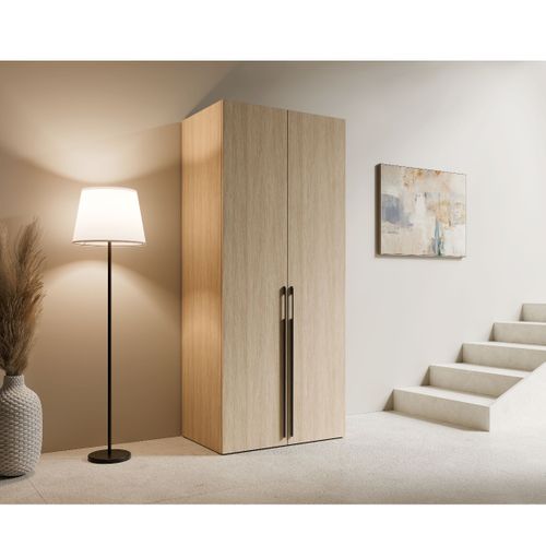 Armoire Moderne En Bois 2 Portes 90cm Orelia