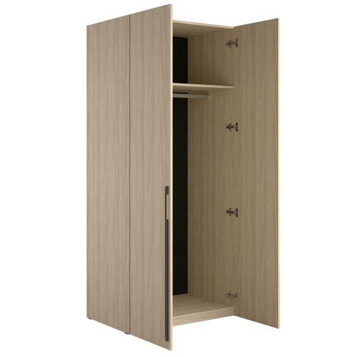 Armoire Moderne En Bois 2 Portes 90cm Orelia