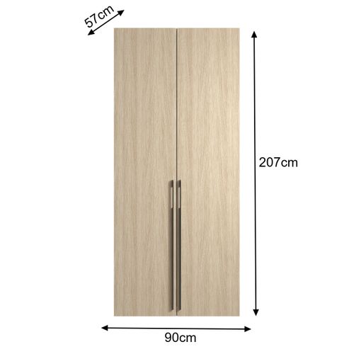 Armoire Moderne En Bois 2 Portes 90cm Orelia