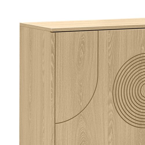 Buffet Scandinave 100cm 2 Portes Finition Chêne Saskia
