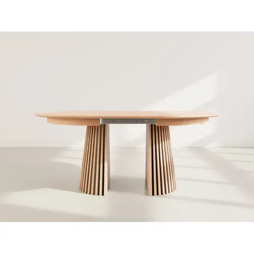 Freya - Table à Manger Ronde Extensible - 6 à 10 Personnes