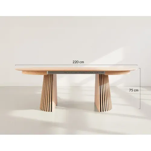 Freya - Table à Manger Ronde Extensible - 6 à 10 Personnes