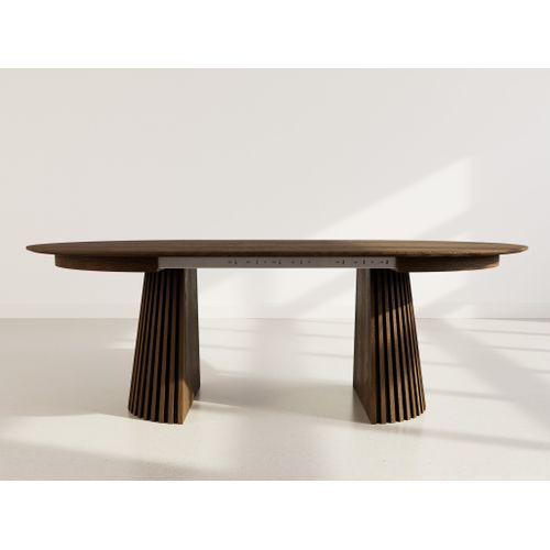 Freya - Table à Manger Ronde Extensible - 6 à 10 Personnes