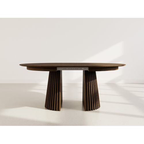 Freya - Table à Manger Ronde Extensible - 6 à 10 Personnes