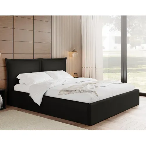 Lit Coffre   160x200 Cm   En Velours  John Noir