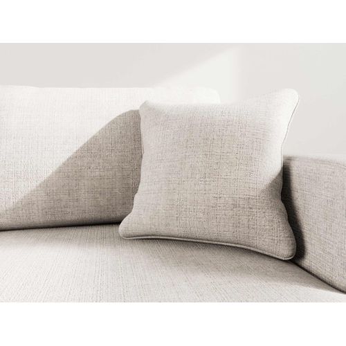 Canapé Angle Droit Convertible 4 Places Miro En Velours Texturé Beige