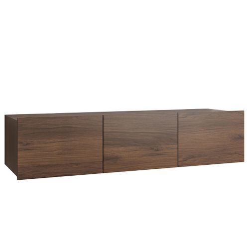 Meuble TV Modulable 150 Cm 3 Portes Alix Effet Noyer