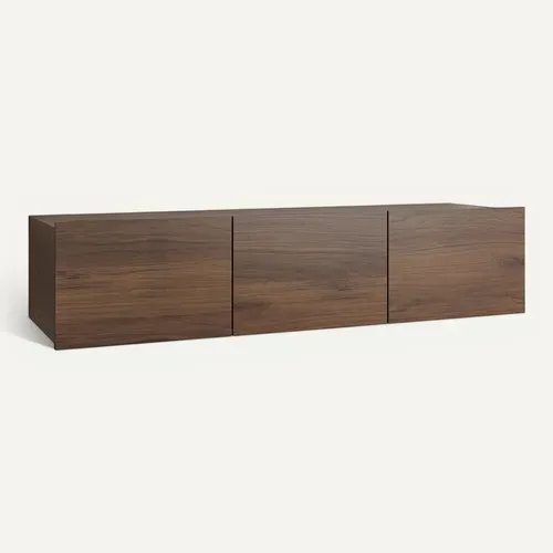 Meuble TV Modulable 150 Cm 3 Portes Alix Effet Noyer