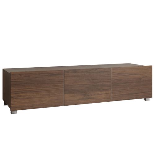 Meuble TV Modulable 150 Cm 3 Portes Alix Effet Noyer