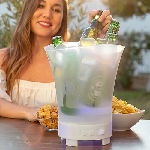 Bac à Glaçons LED Avec Haut-parleur Rechargeable - Coffret Sommelier