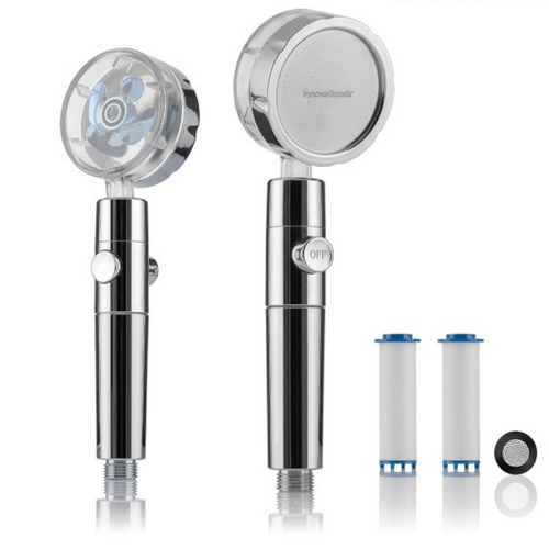 Pommeau De Douche Écologique Avec Hélice à Pression Et Filtre Purificateur - Anti-calcaire Et Économ