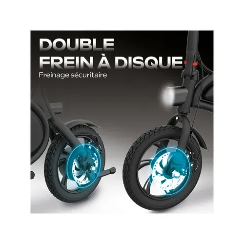 Draisienne électrique Adulte  120 – Moteur 1000w - Autonomie Jusqu'a 18 Km
