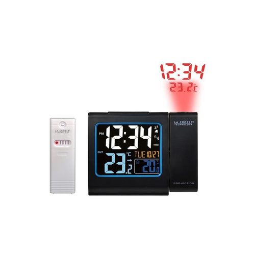 La Crosse Wt552-bla Réveil Écran Couleurs Avec Projection