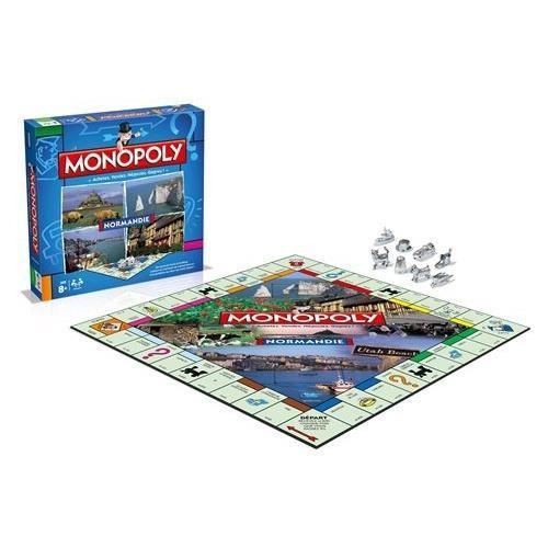 Winning Moves WM01702-FRE-6 Puzzle Monopoly : Normandie - 1000 pièces - Jeu de societé - Version française